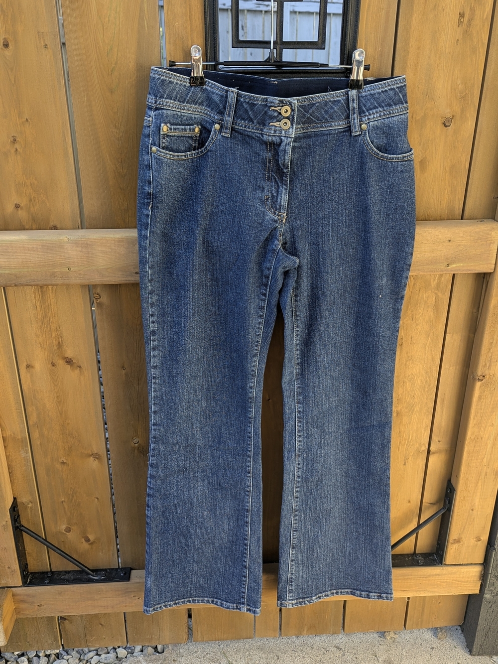 Denver Hayes Curvy Bootcut Stretch Denim Jeans Slim Flare Downtown Chic
